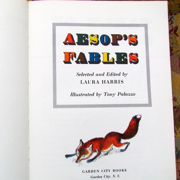 AESOP'S FABLES 1954 VINTAGE EXCELLENT HARDCOVER w TONY PALAZZO ART, DOUBLDAY - Picture 7 of 15